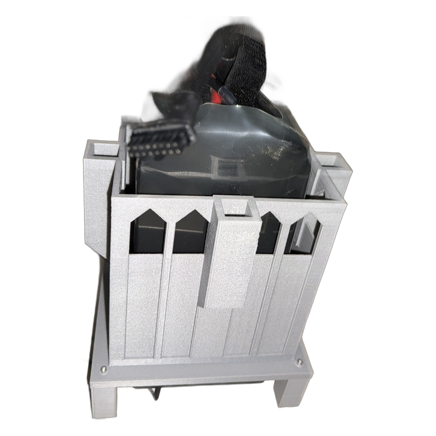 Battery cool-down station, angled view